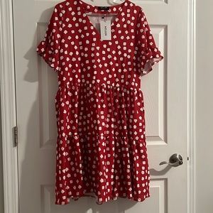 NCLook Red/White Polka Dot Dress - size small